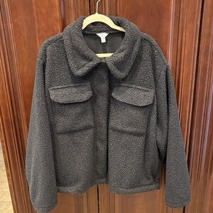 Time and Tru Black Sherpa Jacket